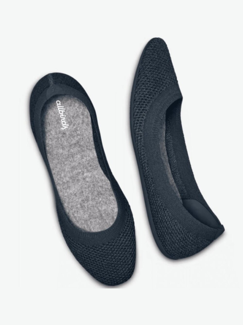 AllBirds Women’s Tree Breezer Slip On Lightweight Wool Insole Flats Black, 8.5